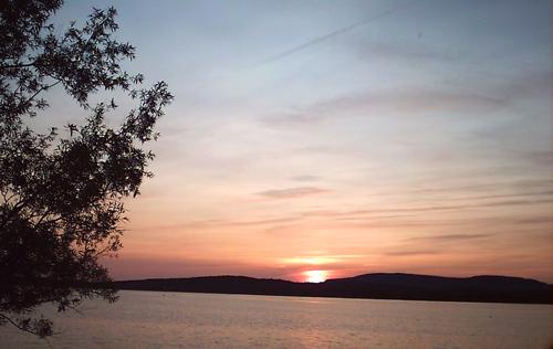Sunset over Raquette Pond