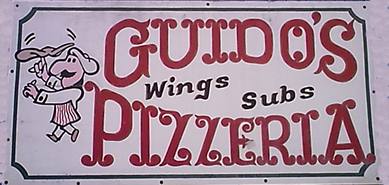 Guidos Pizzeria's sign