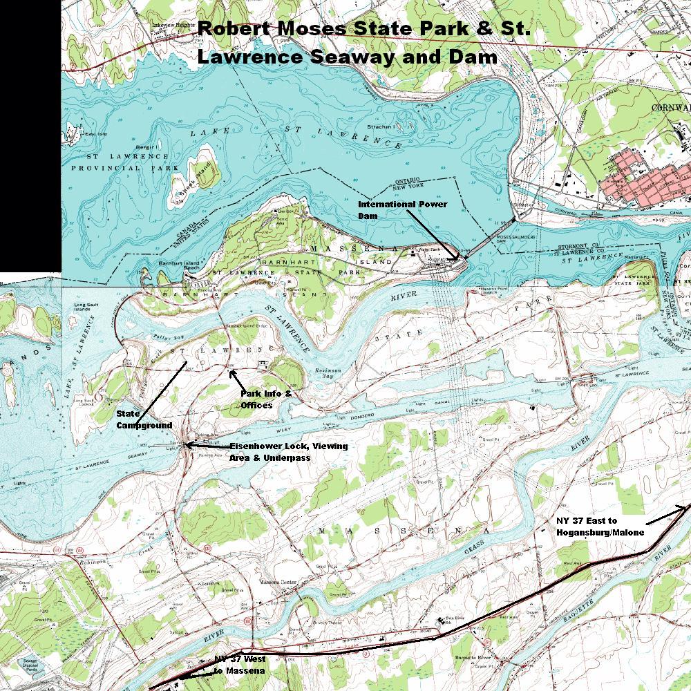 robert moses state park map Ny Route 3 The Olympic Trail Robert Moses State Park And St robert moses state park map